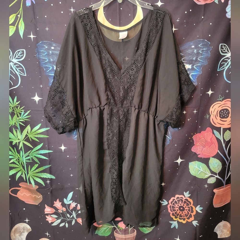 Flowy Lacey Casual Witchy Goth Blouse Top